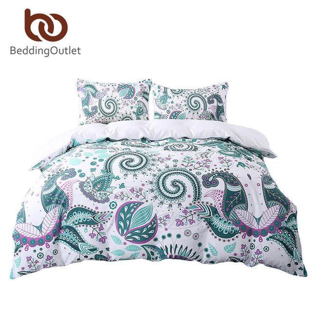 Green Twinize 3D Customized Duvet Cover Bedding Set
