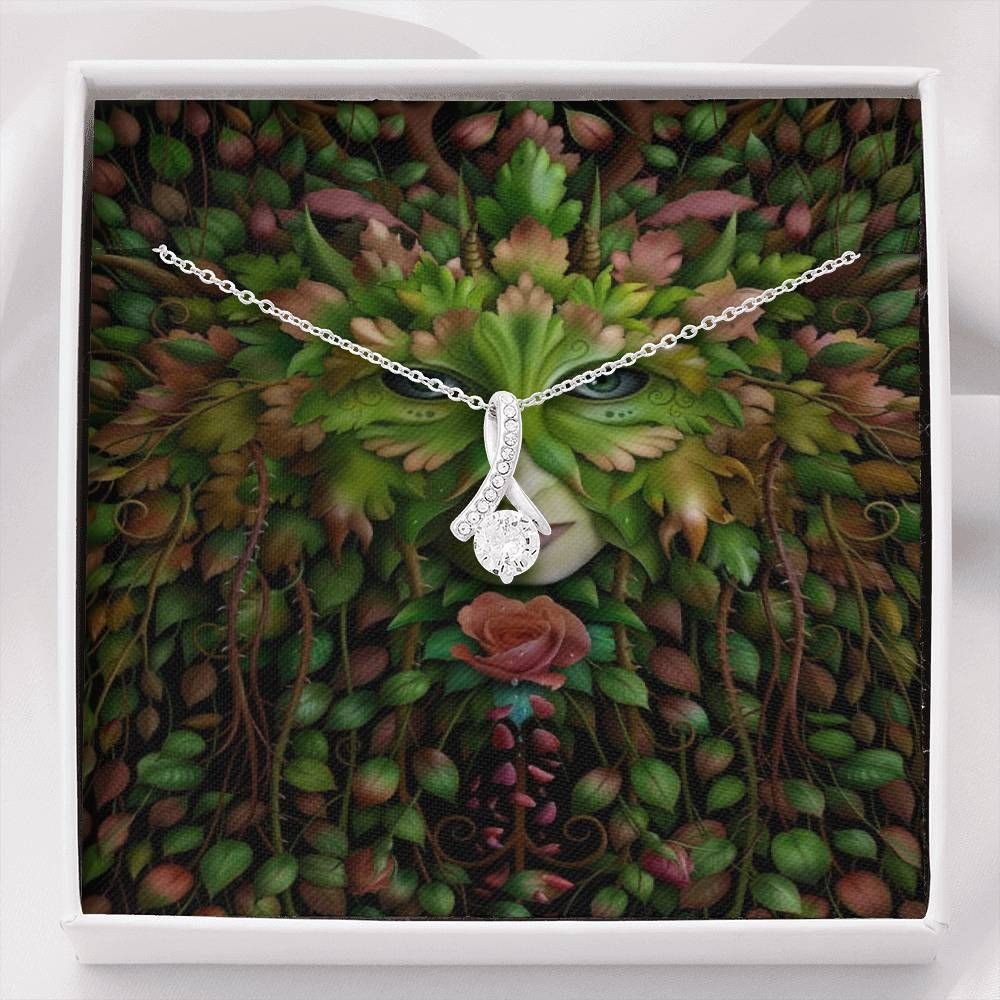 Green Woman Alluring Beauty Necklace Gift For Mom