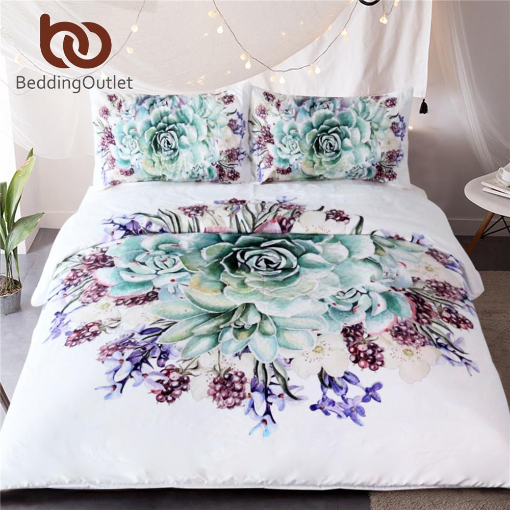 Greenucculents 3D Customized Duvet Cover Bedding Set