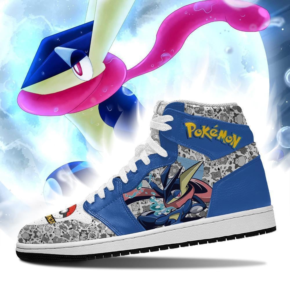 Greninja JD1s Sneakers Anime Pokemon Shoes, Air Jordan Hightop
