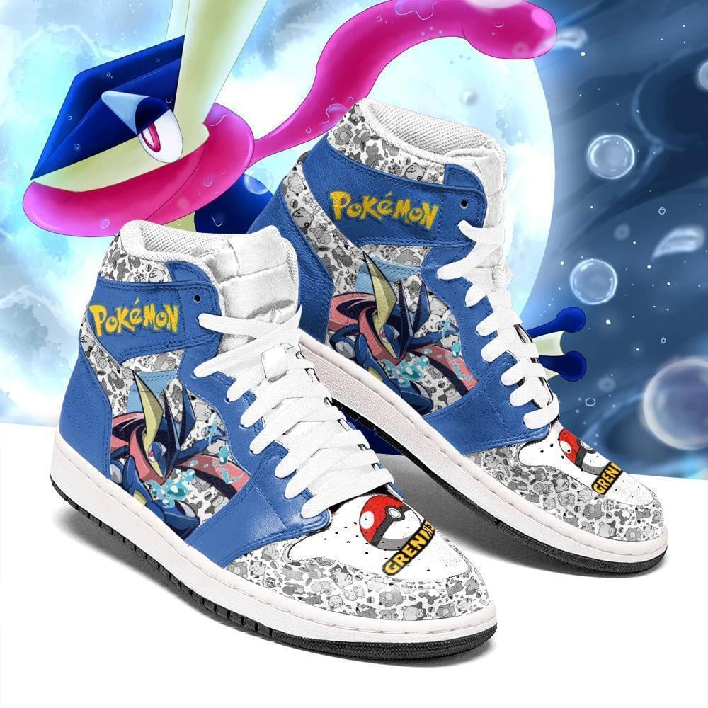 Greninja JD1s Sneakers Anime Pokemon Shoes, Air Jordan Hightop