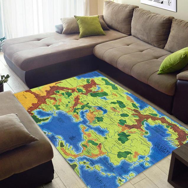 Greyhawk Maps Area Rectangle Rug