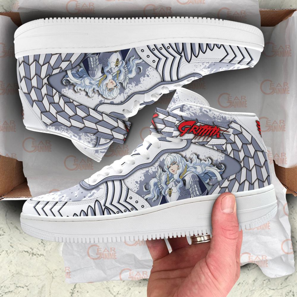 Griffith Sneakers Air Mid Custom Berserk Anime Shoes