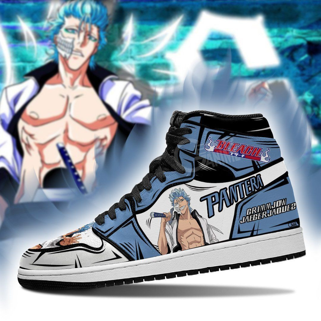 Grimmjow Bleach Anime 1 High Top Air Jordan Sneaker, Air Jordan Hightop