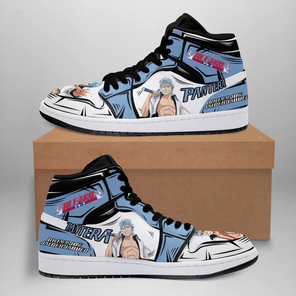 Grimmjow Bleach Anime 1 High Top Air Jordan Sneaker, Air Jordan Hightop