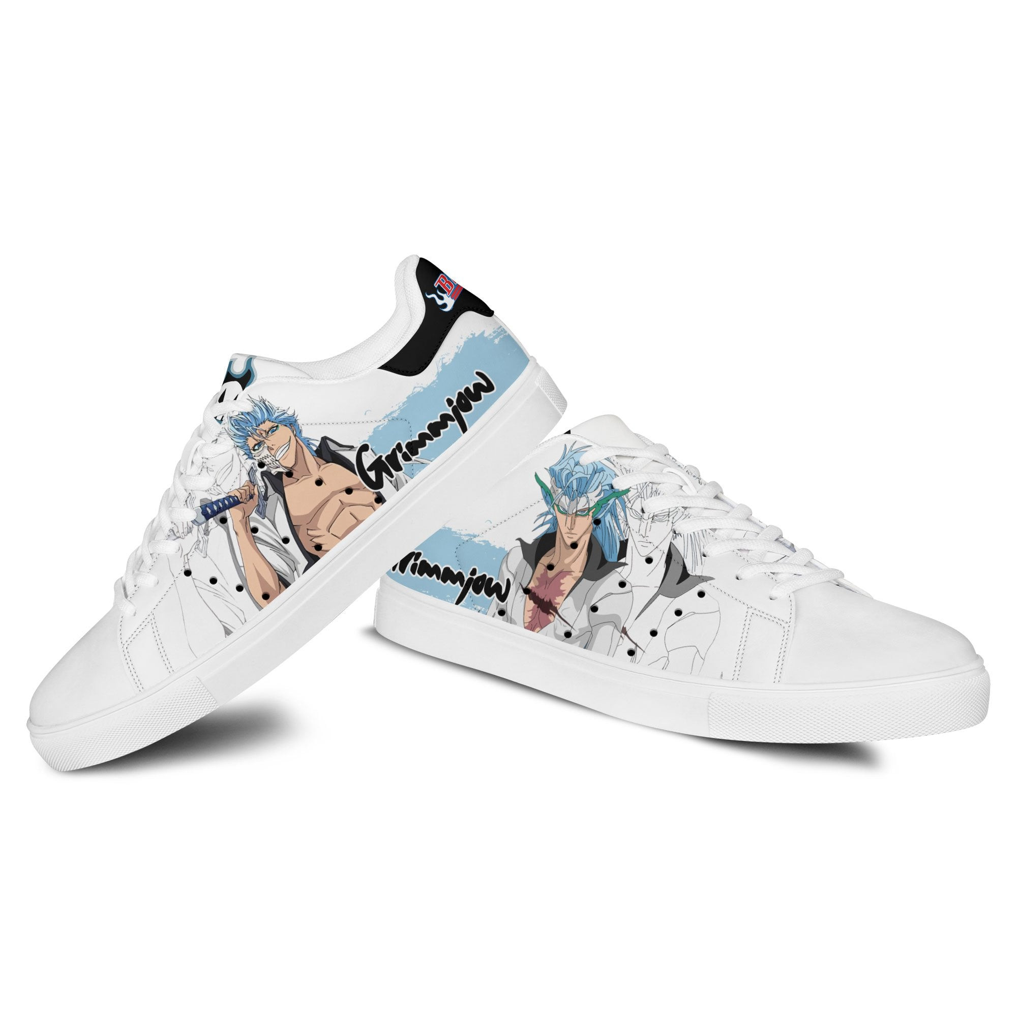Grimmjow Jaegerjaquez Skate Sneakers Custom Anime Bleach Shoes