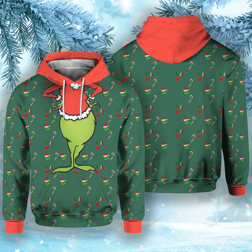 Grinch 3D Hoodie Gift For Fans