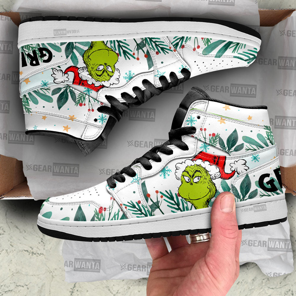 Grinch J1 Sneakers For Christmas Gifts, Air Jordan Hightop