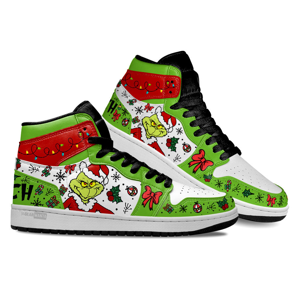 Grinch Xmas J1 Sneakers For Christmas, Air Jordan Hightop