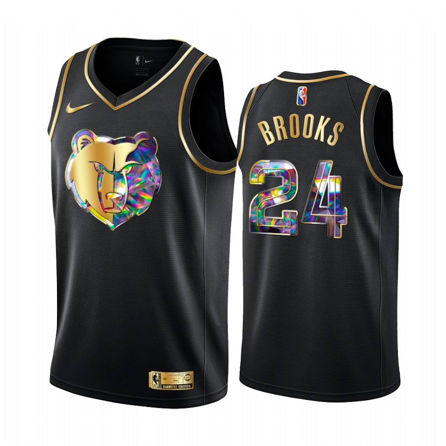 Grizzlies Dillon Brooks Diamond Logo Black 2021-22 Jersey NBA 75th Season