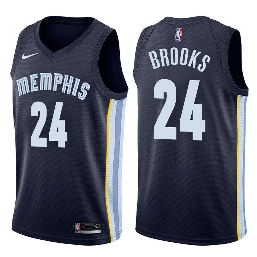 Grizzlies Male Dillon Brooks #24 2017-18 Icon Navy Jersey