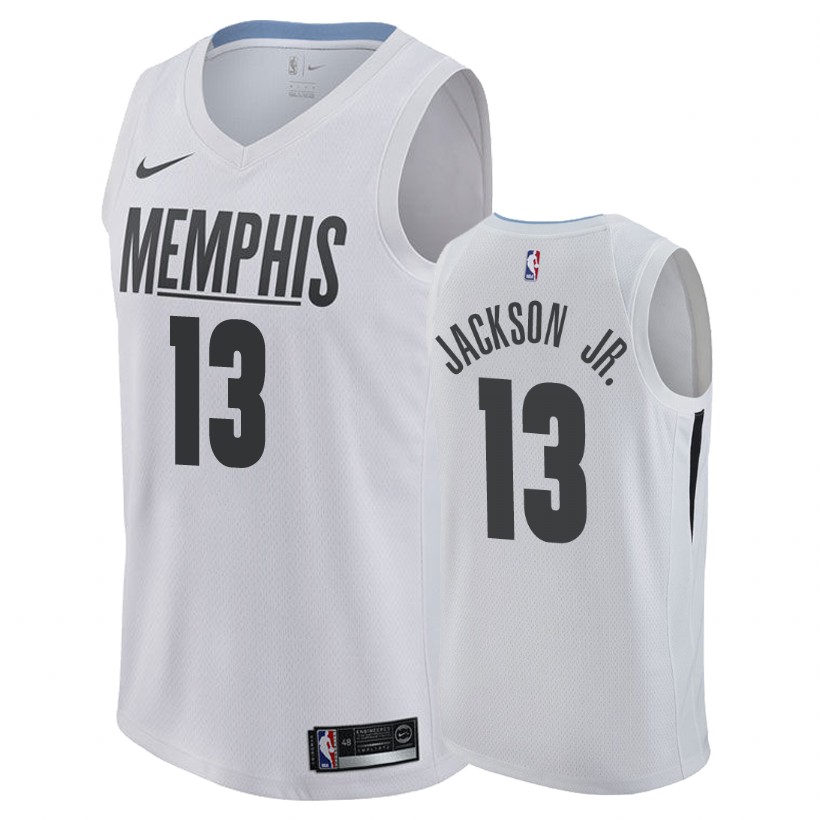 Grizzlies Male Jaren Jackson Jr. #13 City White Jersey