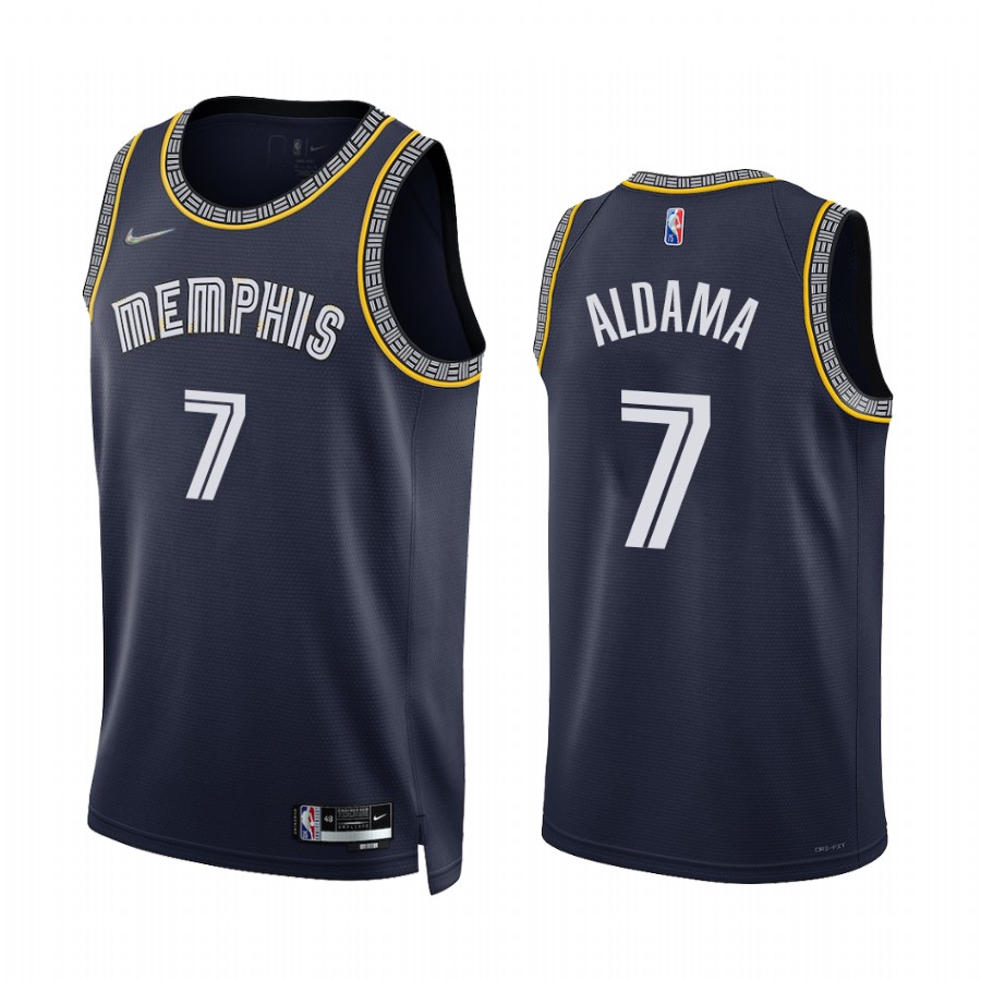 Grizzlies Santi Aldama 75th Diamond Anniversary Navy #7 Jersey 2021-22