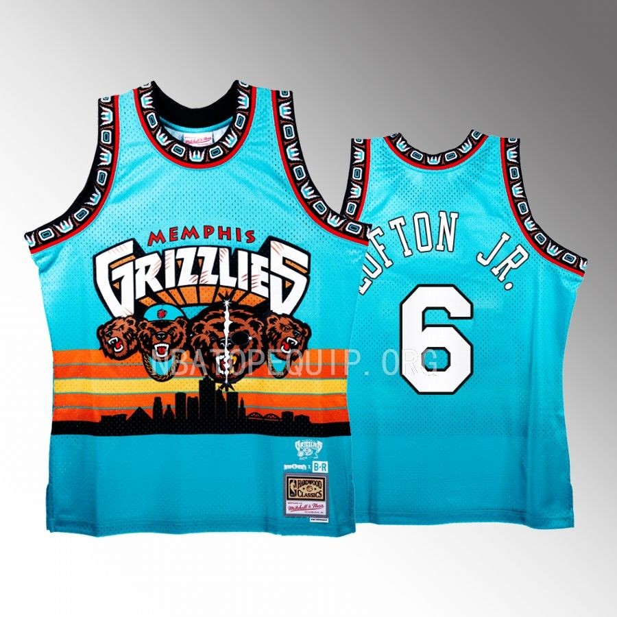 Grizzlies x Three 6 Mafia NBA BR Remix Kenneth Lofton Jr. Teal Jersey #6 Limited Edition