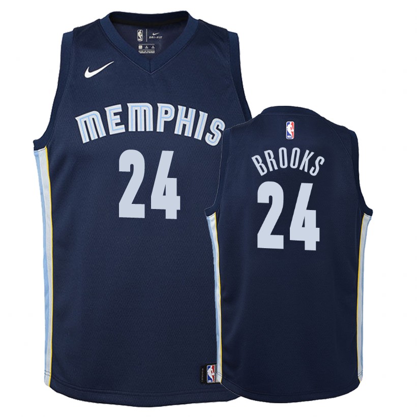 Grizzlies Youth Dillon Brooks #24 Icon Edition Navy Jersey