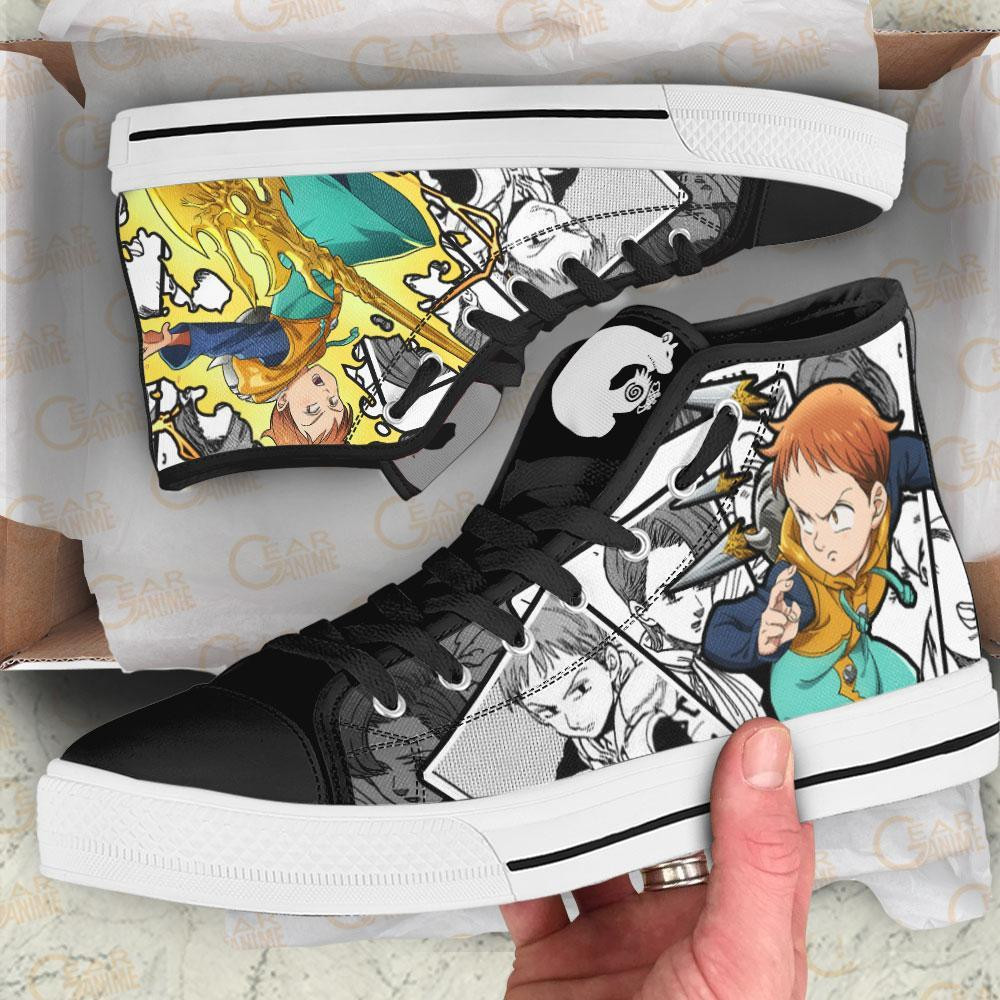 Grizzly’s Sin of Sloth King High Top Shoes Custom Manga Anime Seven Deadly Sins Sneakers