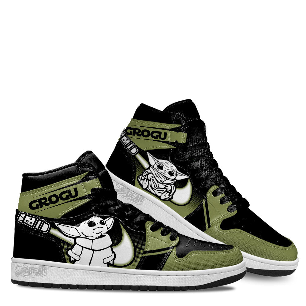 Grogu Star Wars JD Sneakers Shoes For Fans Sneakers, Air Jordan Hightop