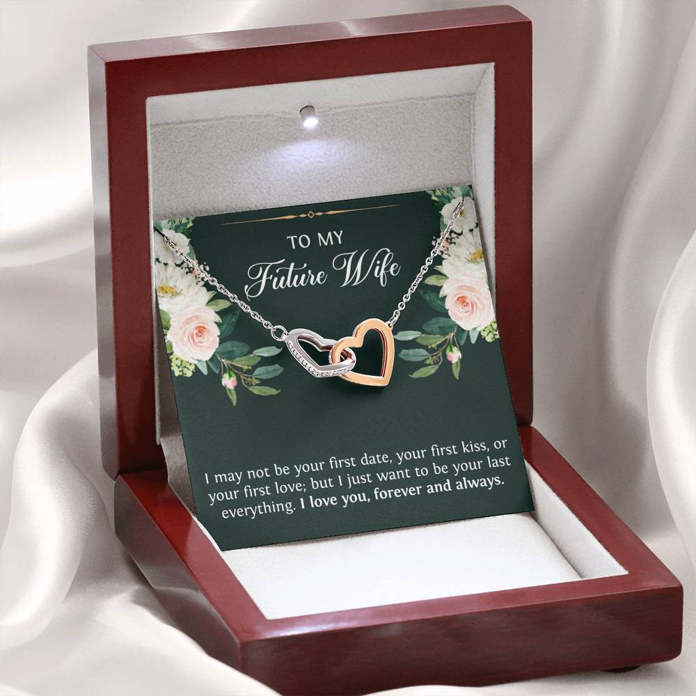 Groom Gift to Bride on Wedding Day, To My Future Wife, Interlocking Heart Necklace For Women, Bride and Groom Gift Exchange