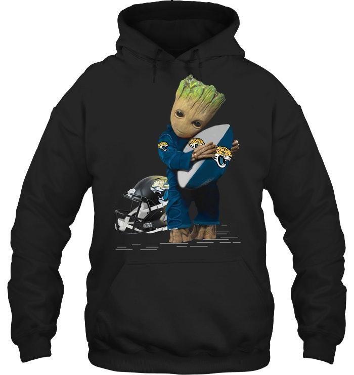 Groot Loves Jacksonville Jaguars Fan Hoodie Hoodie