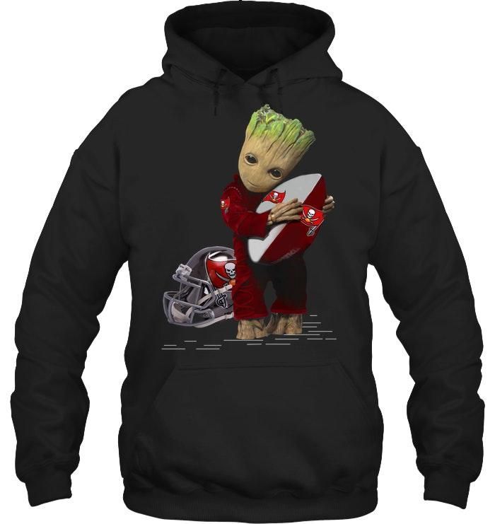 Groot Loves Tampa Bay Buccaneers Fan Hoodie Hoodie