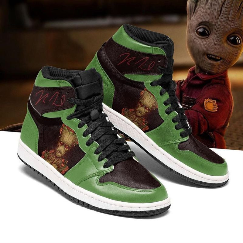 Groot Marvel 8 High Top Air Jordan Sneaker, Air Jordan Hightop