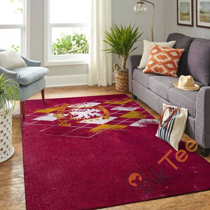 Gryffindor Logo Red Back Ground Living Room Carpet Floor Decor Beautiful Gift For Harry Potter’s Fan Potter Rectangle Rug