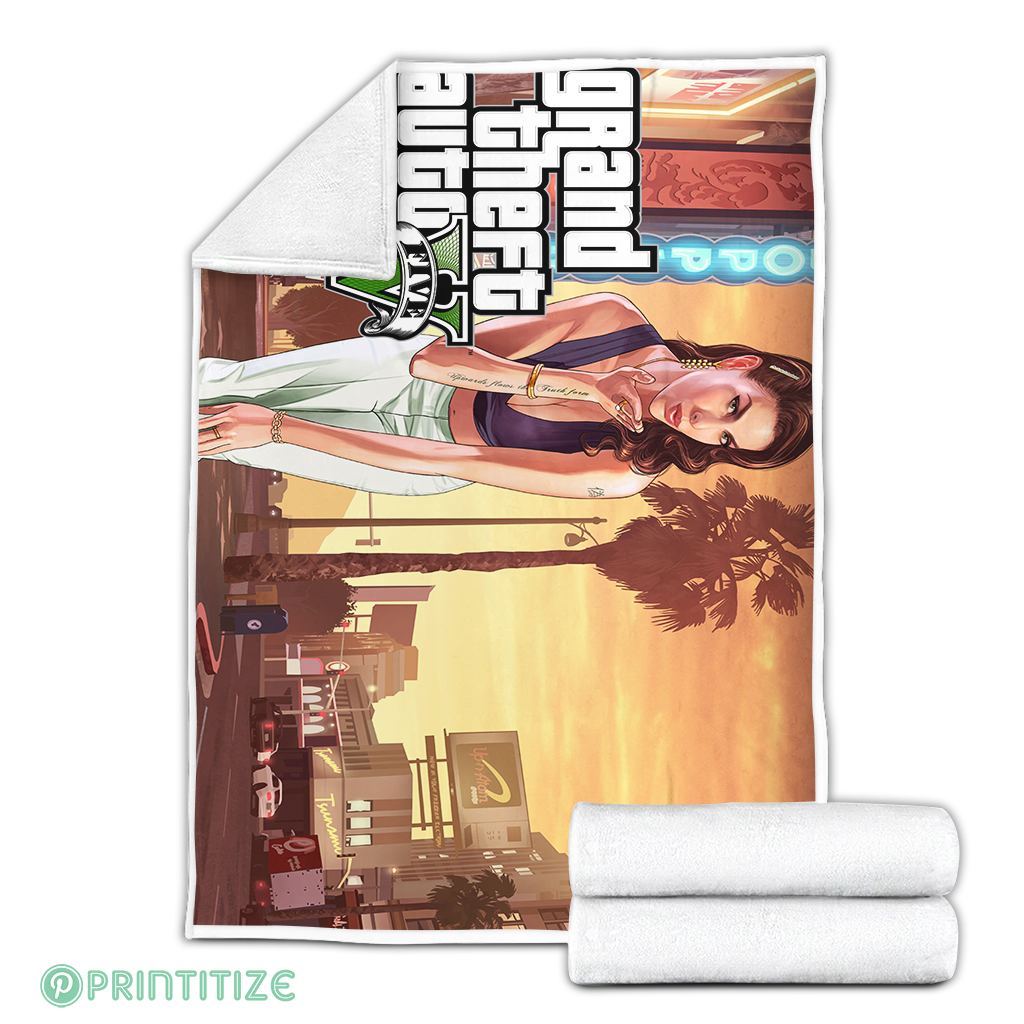 Gta 5 Loading Screen Characters Fleece Blanket
