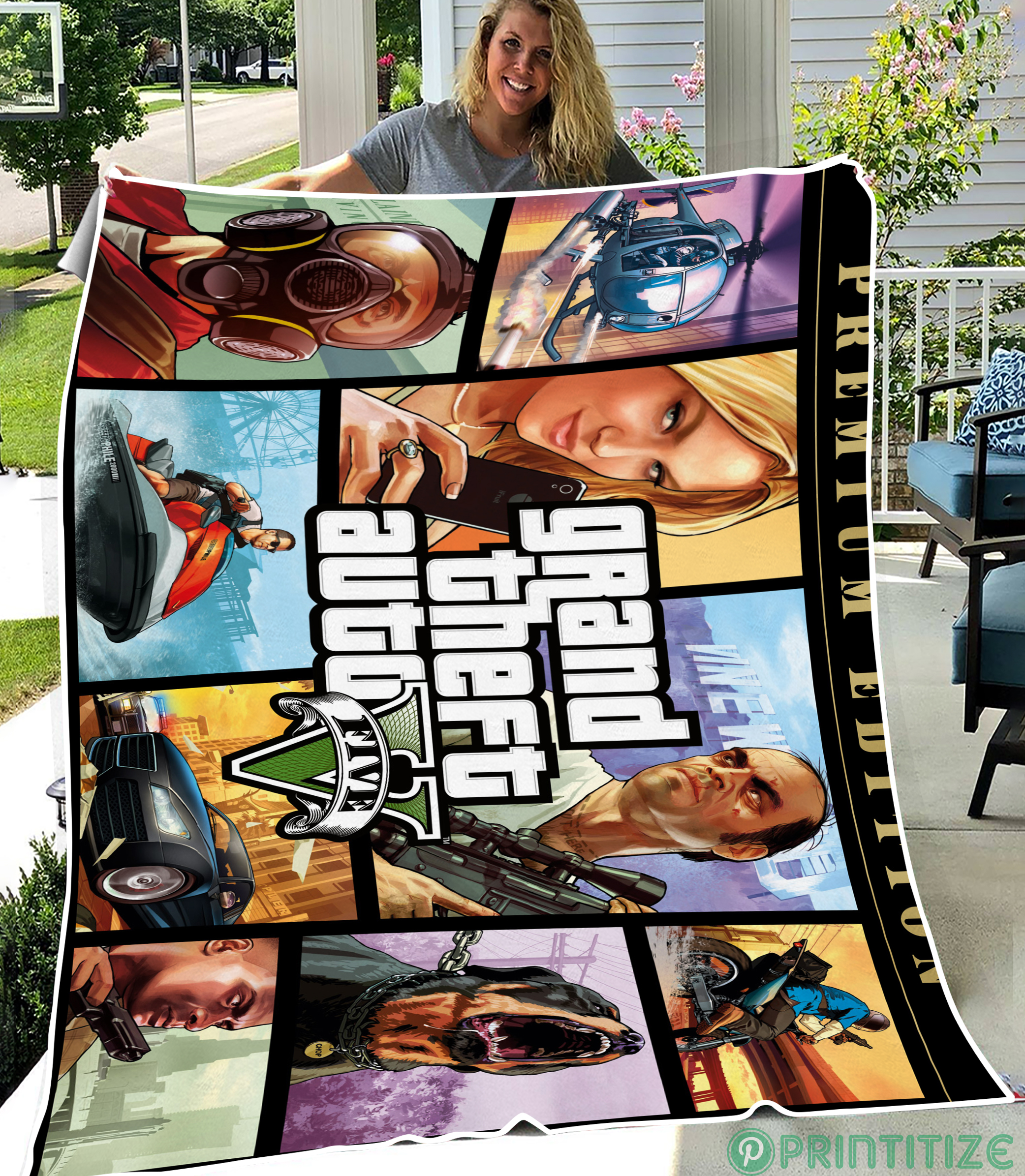 GTA 5 Premium Edition Fleece Blanket