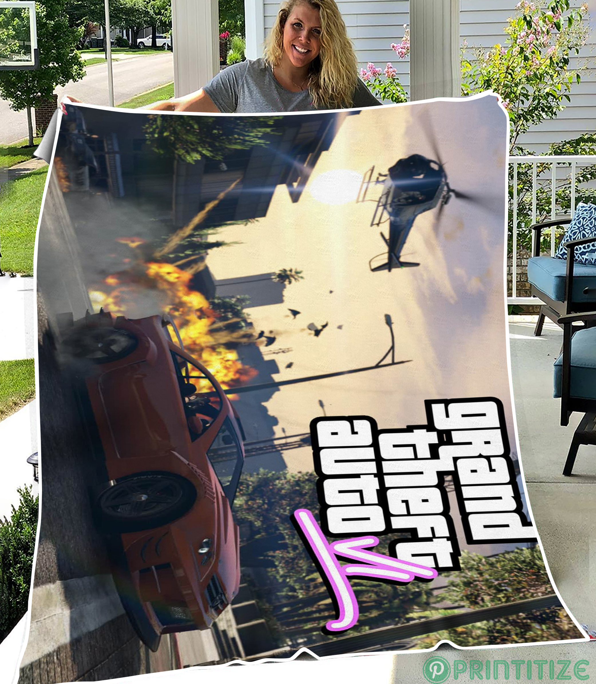Gta 6 Easter Egg Fleece Blanket