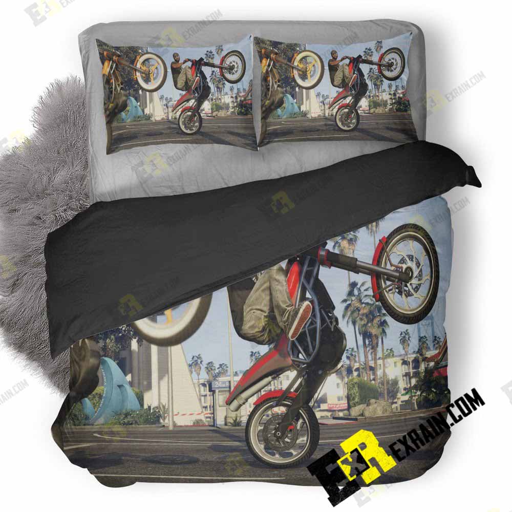 Gta Biker Dlc Wide 3D Customized Duvet Cover Bedding Set