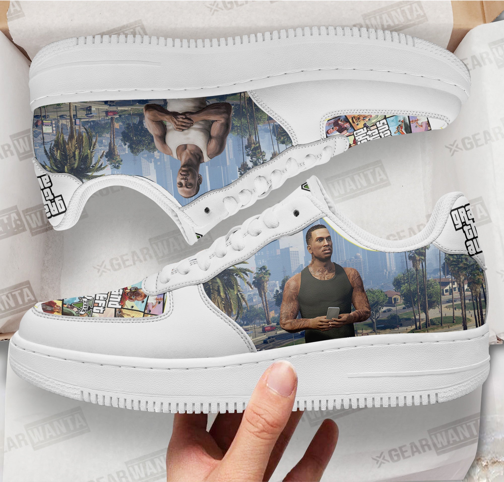 GTA Carl Johnson Air Sneakers Custom Video Game Shoes