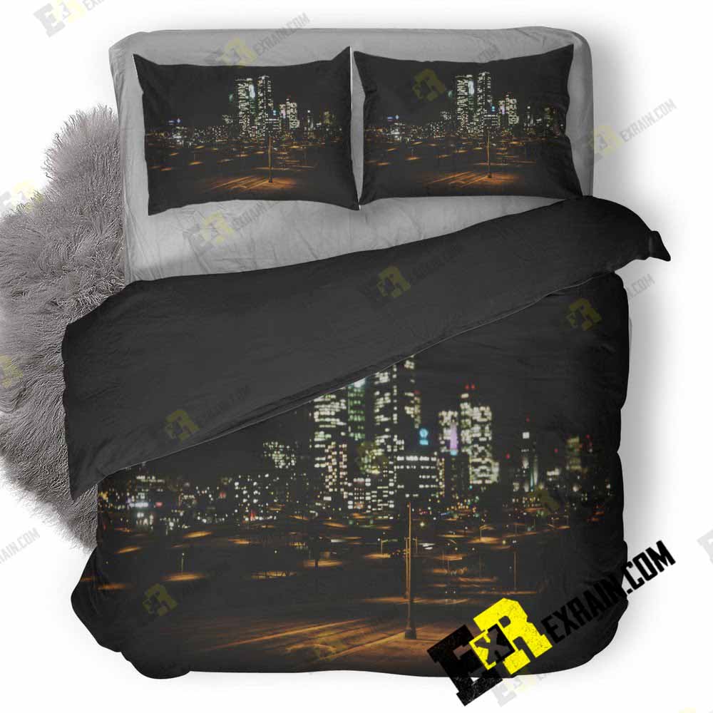 Gta City Lights Xz 3D Customized Duvet Cover Bedding Set