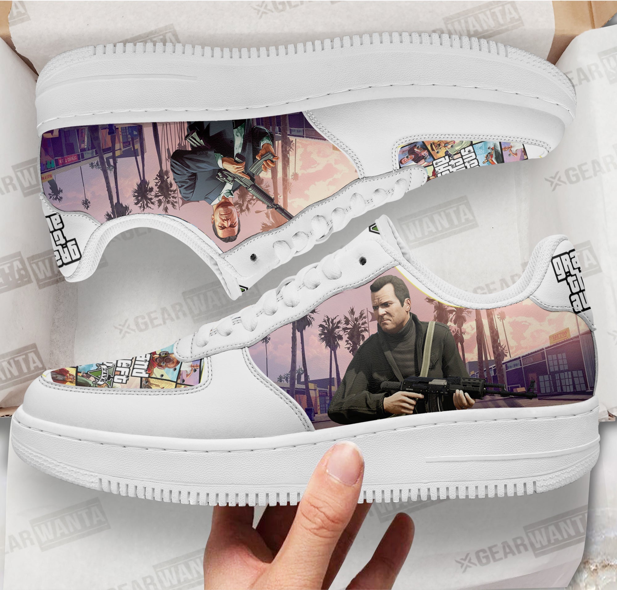GTA Michael De Santa Air Sneakers Custom Video Game Shoes