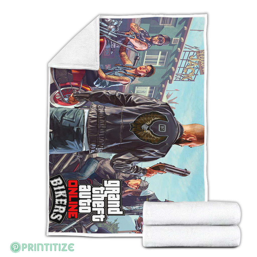 Gta Online Bikers Dlc Fleece Blanket