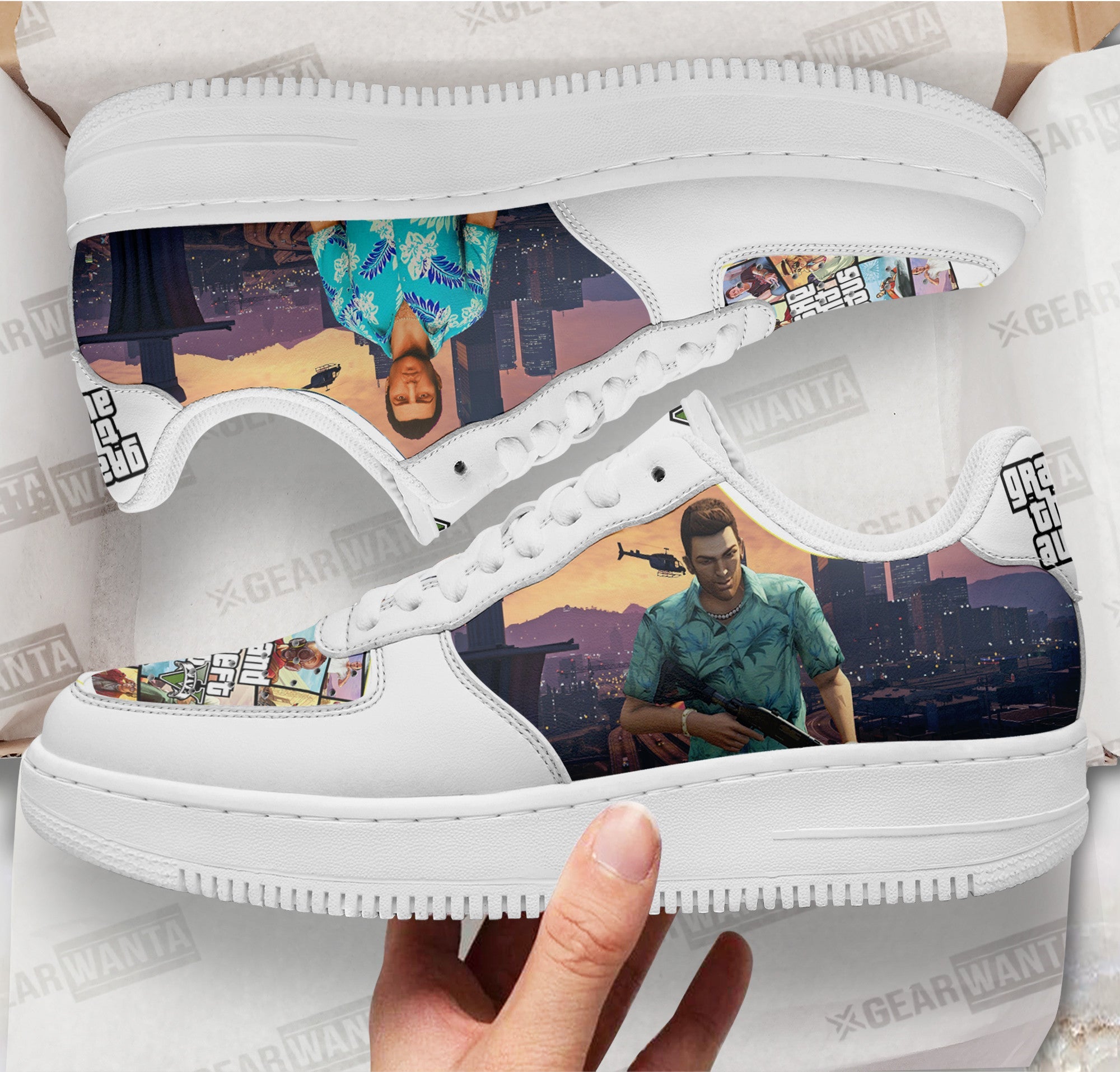 GTA Tommy Vercetti Air Sneakers Custom Video Game Shoes