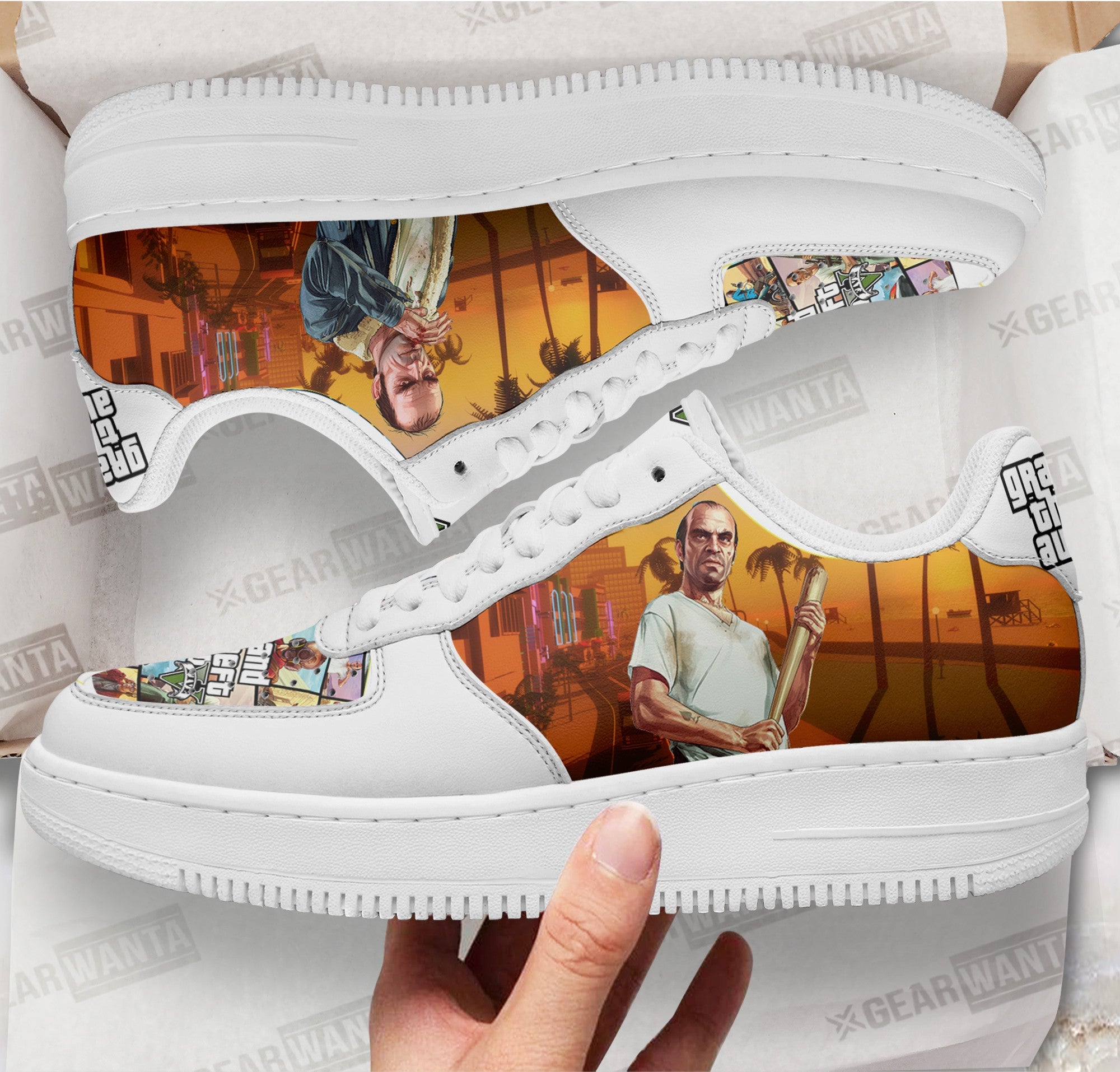 GTA Trevor Philips Air Sneakers Custom Video Game Shoes