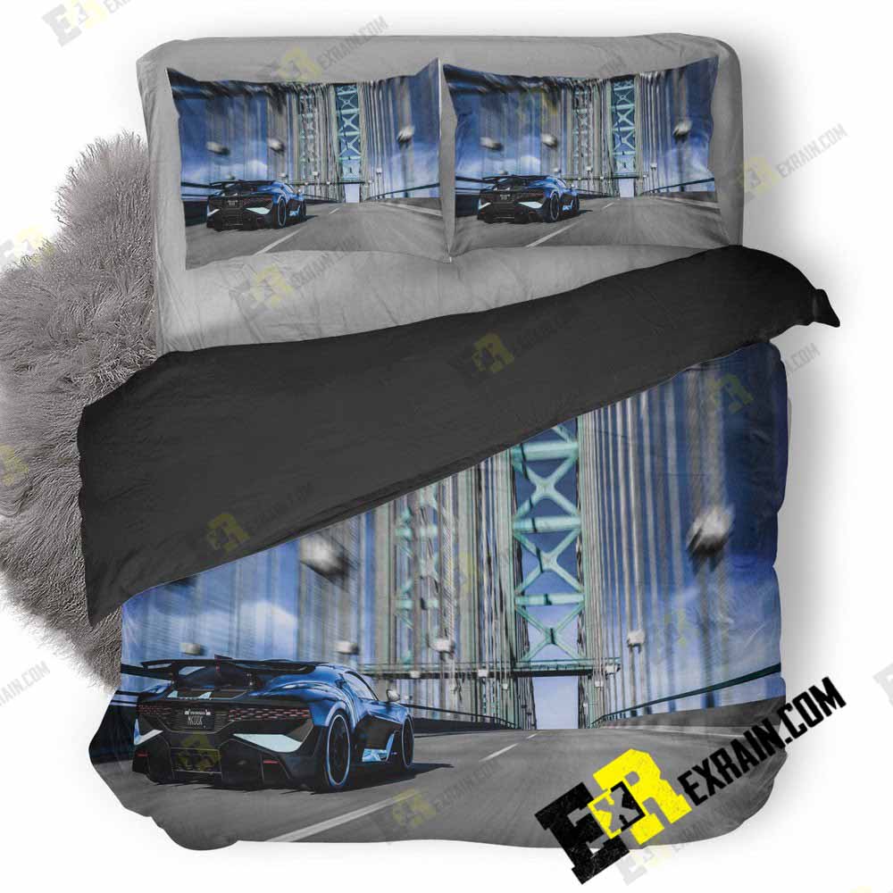 Gta V Bugatti Divo On Highway 6Q 3D Customized Duvet Cover Bedding Set