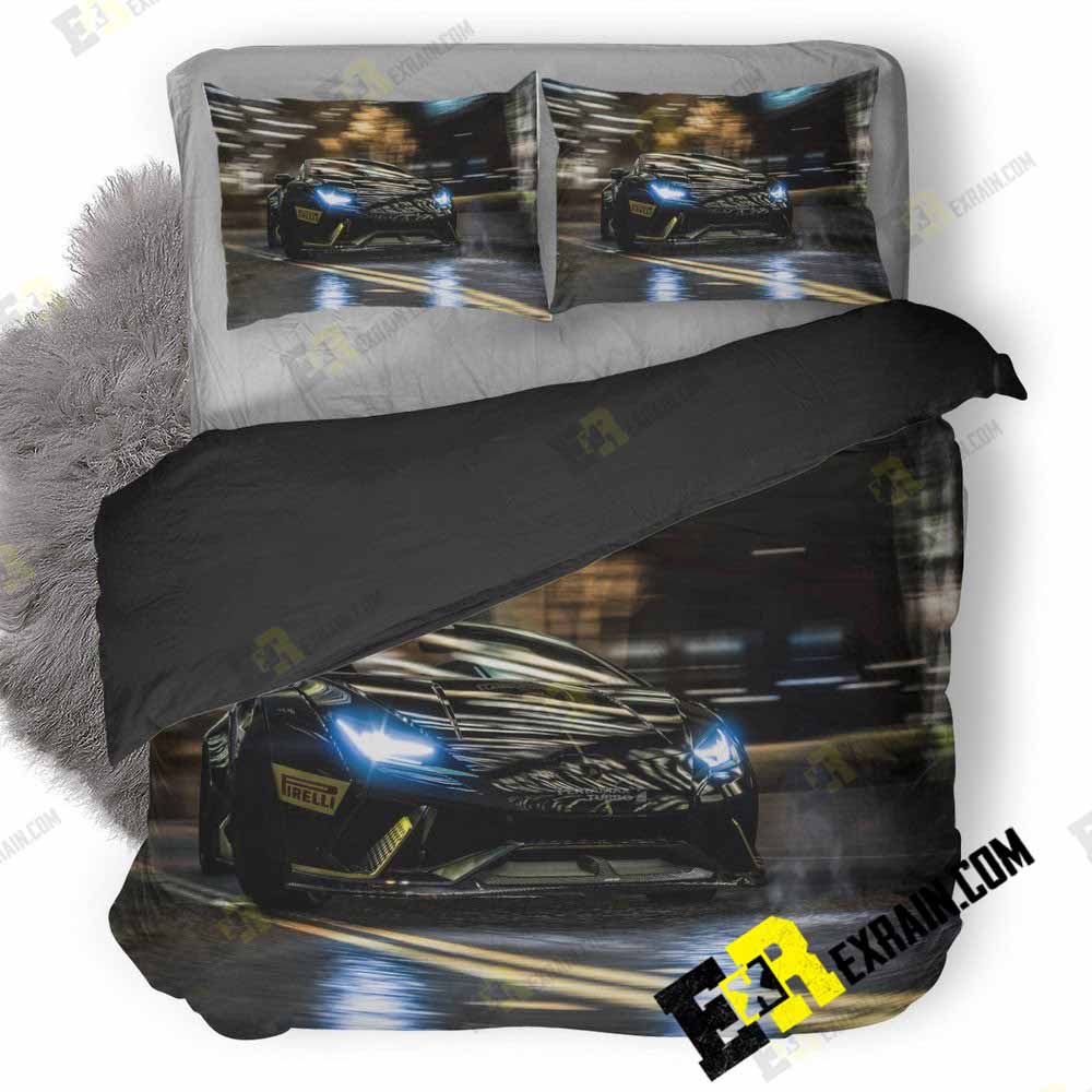 Gta V Lamborghini In Motion 8F 3D Customized Duvet Cover Bedding Set
