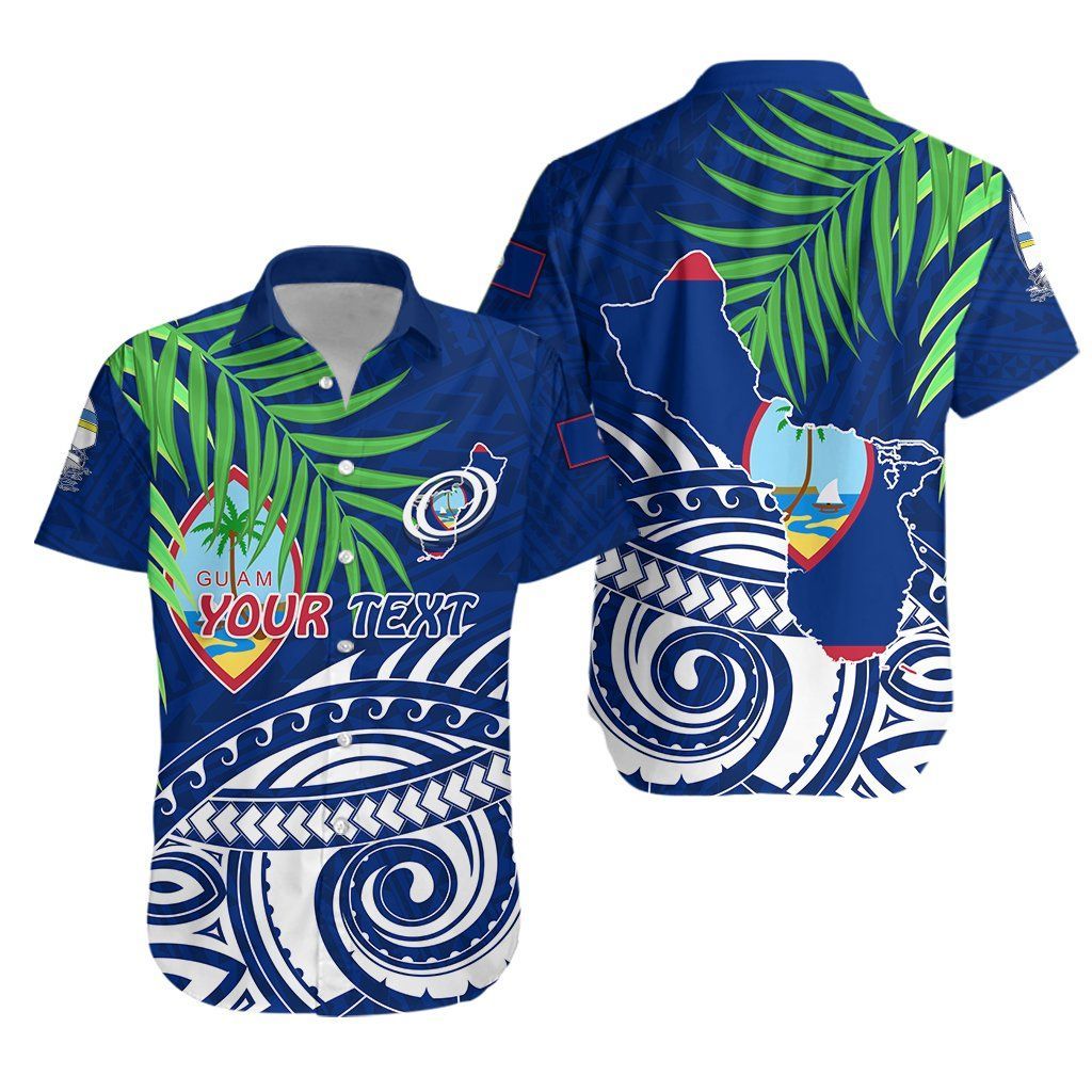 Guam Rugby Hawaiian Shirt Coconut Leaves