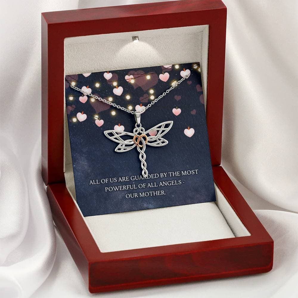 Guarded by our Mother Dragonfly Necklace