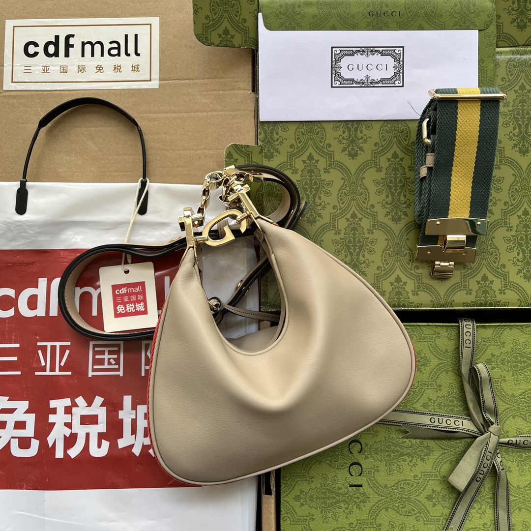 Gucci Atache Small Shoulder Bag Beige For Women, Women’s Bags 9in/23cm GG 699409 UXWBG 9360