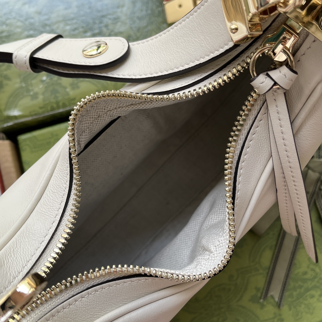 Gucci Atache Small Shoulder Bag White For Women, Women’s Bags 9in/23cm GG 699409 UXWBG 9109