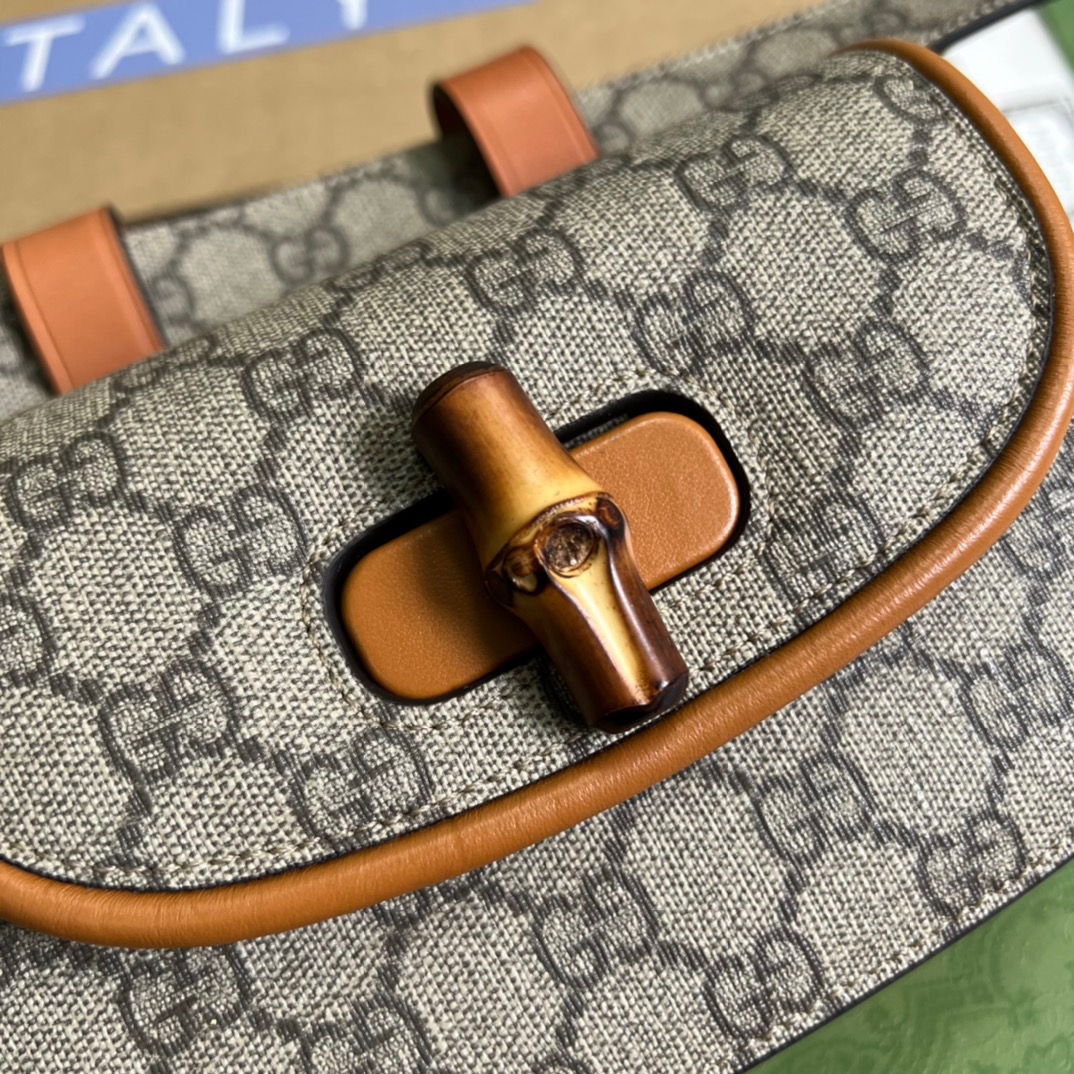 Gucci Bamboo 1947 Jumbo GG Small Top Handle Bag Brown For Women, Women’s Bags 8.3in/21cm GG