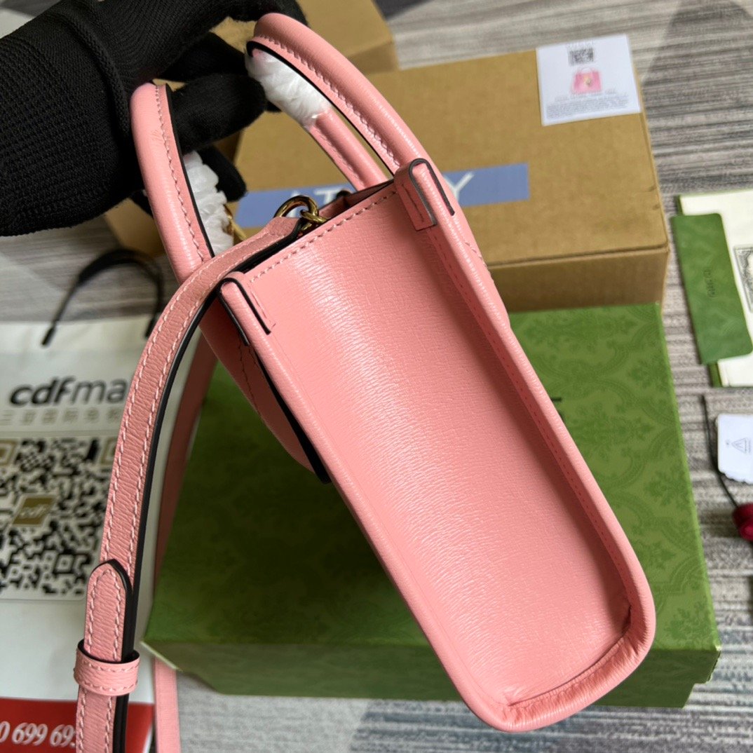 Gucci Bananya Print Mini Tote Bag Pink For Women, Women’s Bags 7.9in/20cm GG 671623XAG 5964