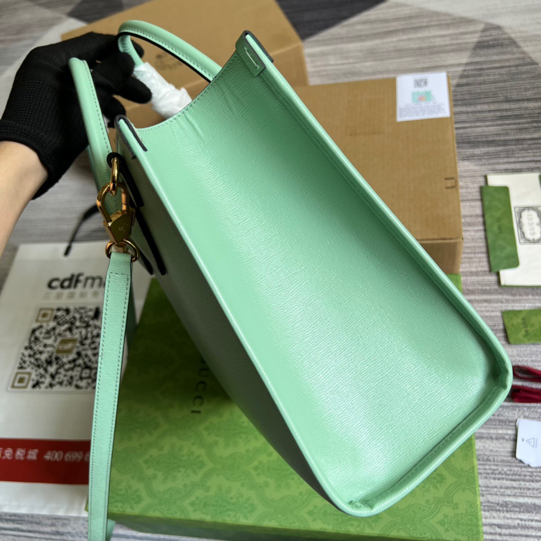 Gucci Bananya Print Small Tote Green For Women, Women’s Bags 12.2in/31cm GG 659983AG 3067
