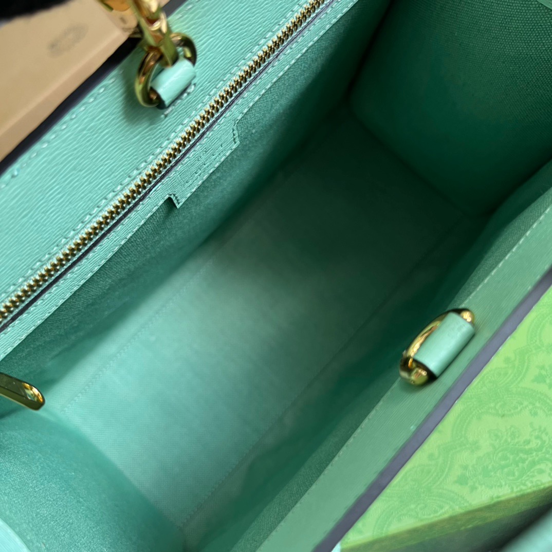 Gucci Bananya Print Small Tote Green For Women, Women’s Bags 12.2in/31cm GG 659983AG 3067