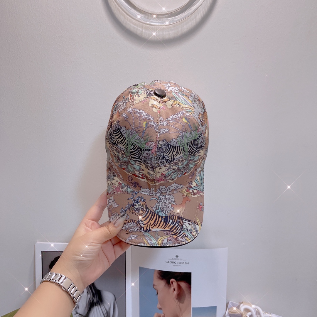 Gucci Baseball Hat With Tiger Pink GG Hat