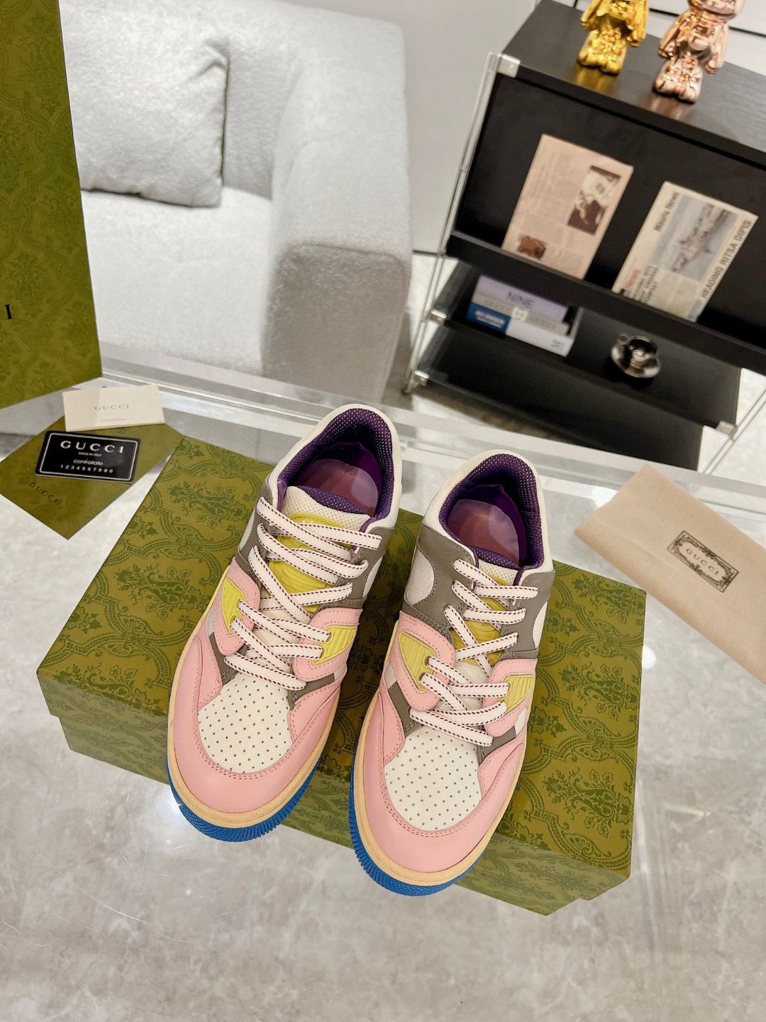 Gucci Basket Sneaker Pink For Men
