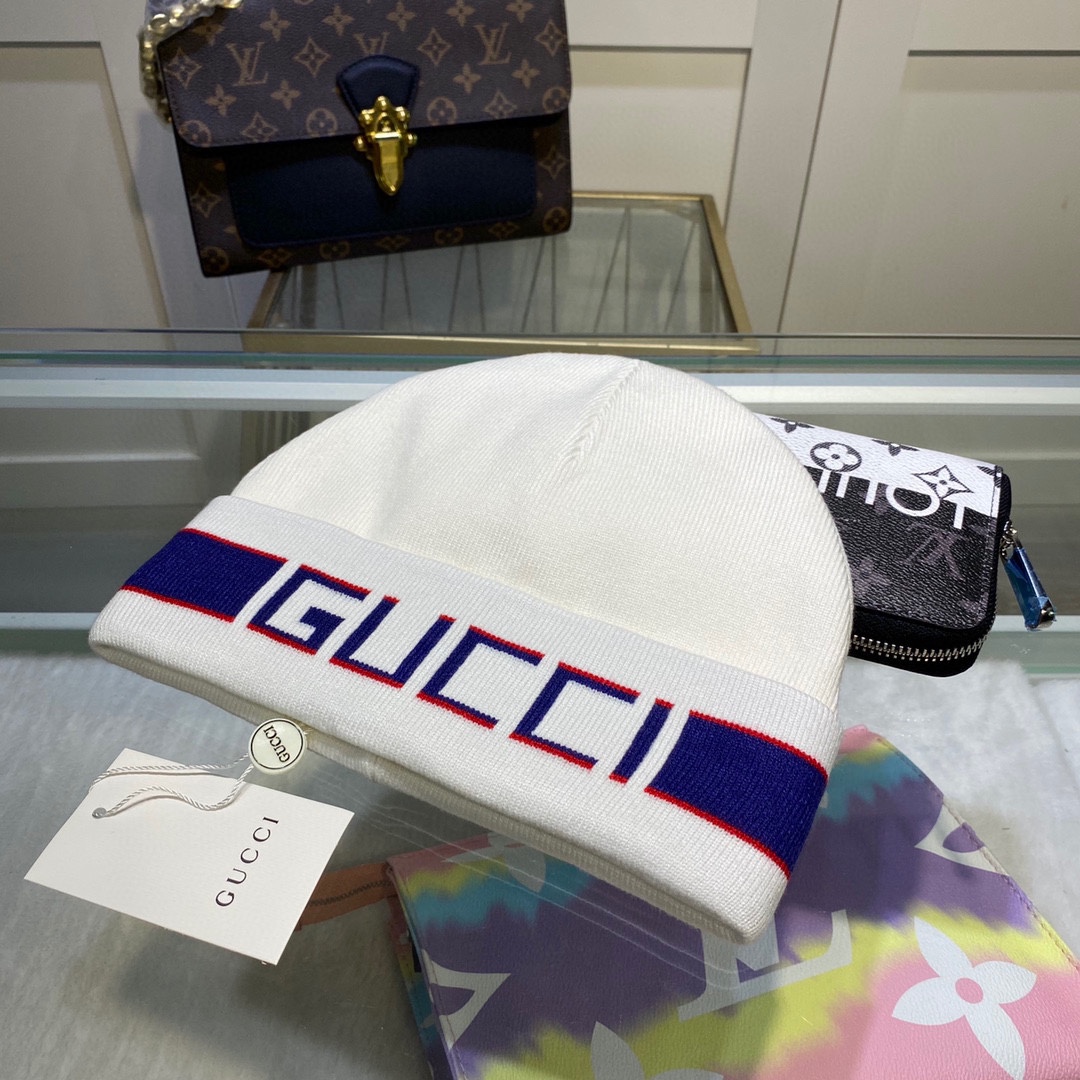 Gucci Beanie Cashmere In White