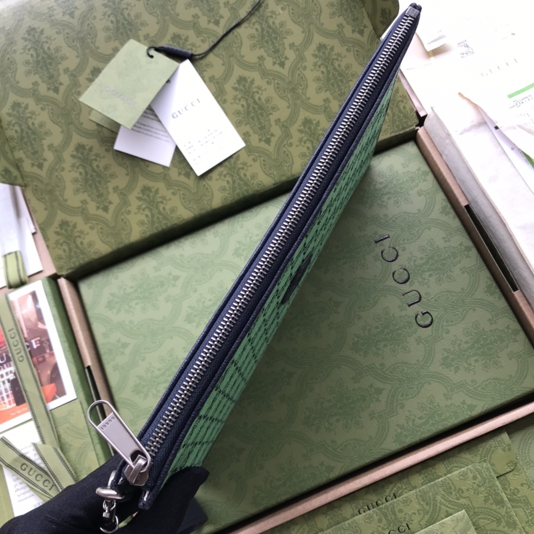 Gucci Beauty Case With Interlocking G Green And Blue GG Canvas For Women 12in/30cm GG